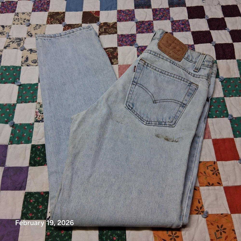 *‎ Vintage Levis 1995 Relaxed Fit Tapered Leg 550 Blue Jeans Size 33x32